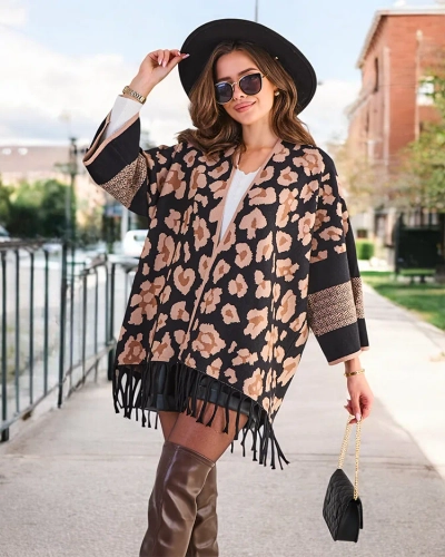 Royalfashion Дамско пончо с принт