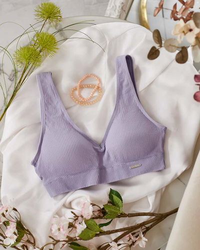 Royalfashion Дамски спортен сутиен с ребра