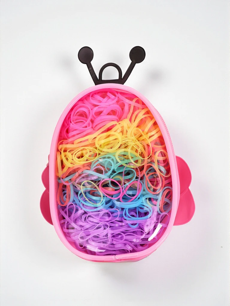 Royalfashion Многоцветни силиконови ластици за коса Пчеличка