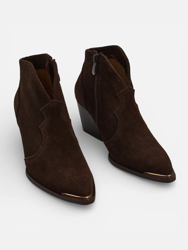 Дамски боти в стил каубойки от естествена кожа Nilof