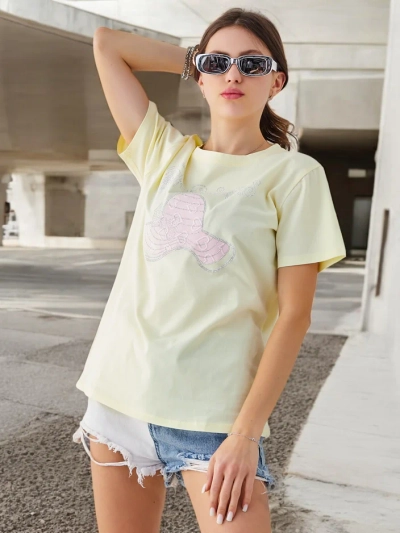 Royalfashion дамска памучна блуза с принт