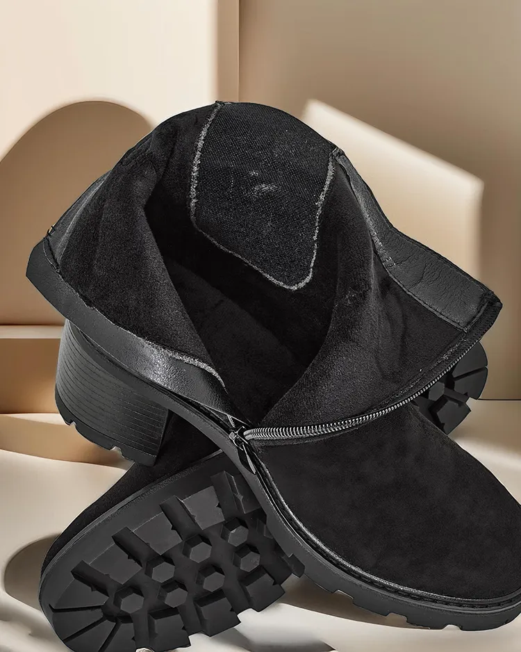 Ниски дамски ботуши от еко велур на Royalfashion на цена Weggis