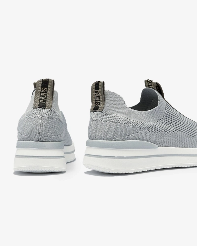 Дамски спортни обувки с надпис в сиво Cerppa- Footwear