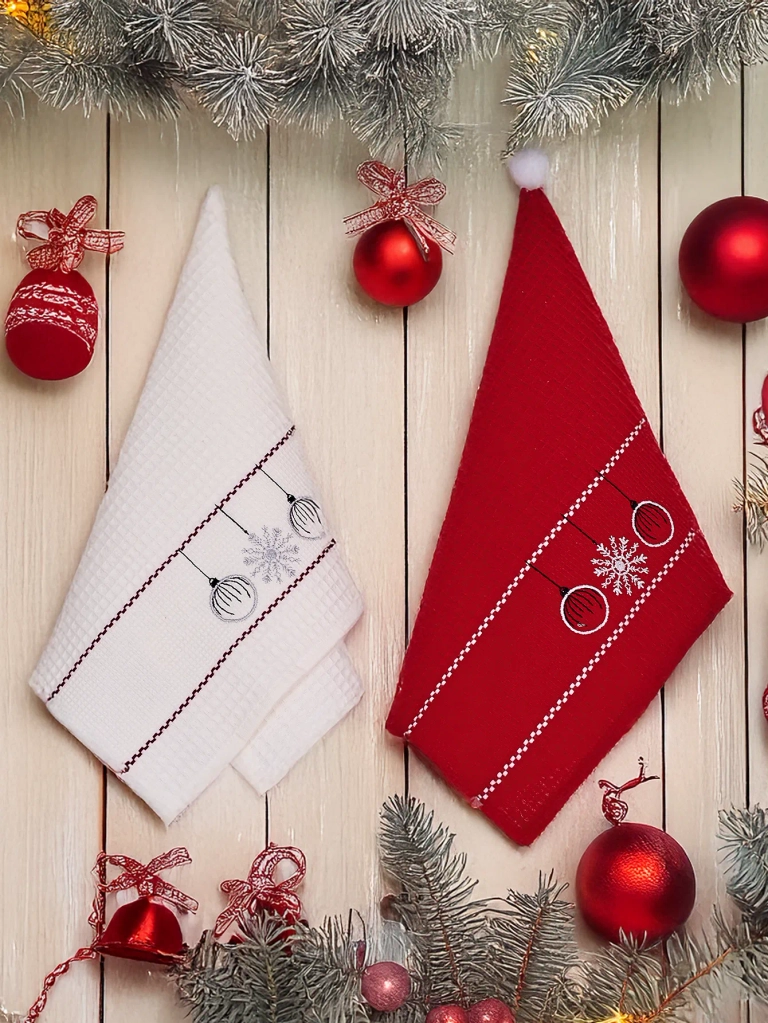 Комплект кърпи за празници на Royalfashion Щастлива Нова година