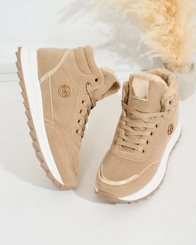 Royalfashion Затоплени дамски маратонки с кожа Casill