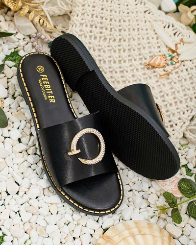 Royalfashion Дамски джапанки Omerta с плоска подметка