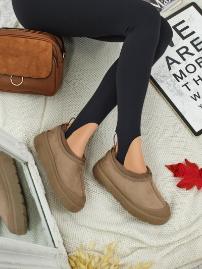 Къси дамски боти а ла сноубутс Velisee