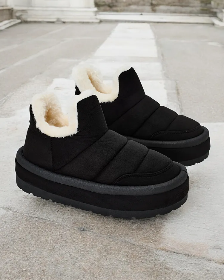 Royalfashion Дамски къси ботуши Zoeno a'la snow boots