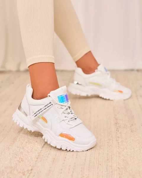 Białe sneakersy damskie Holys- Obuwie