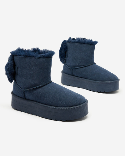 Royalfashion Дамски ботуши a'la snow boots в черно Goroggo