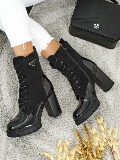 Дамски еко велурени боти на ток Event Bramble