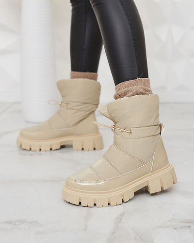 Royalfashion Дамски ботуши за сняг в светлокафяв цвят Sadella