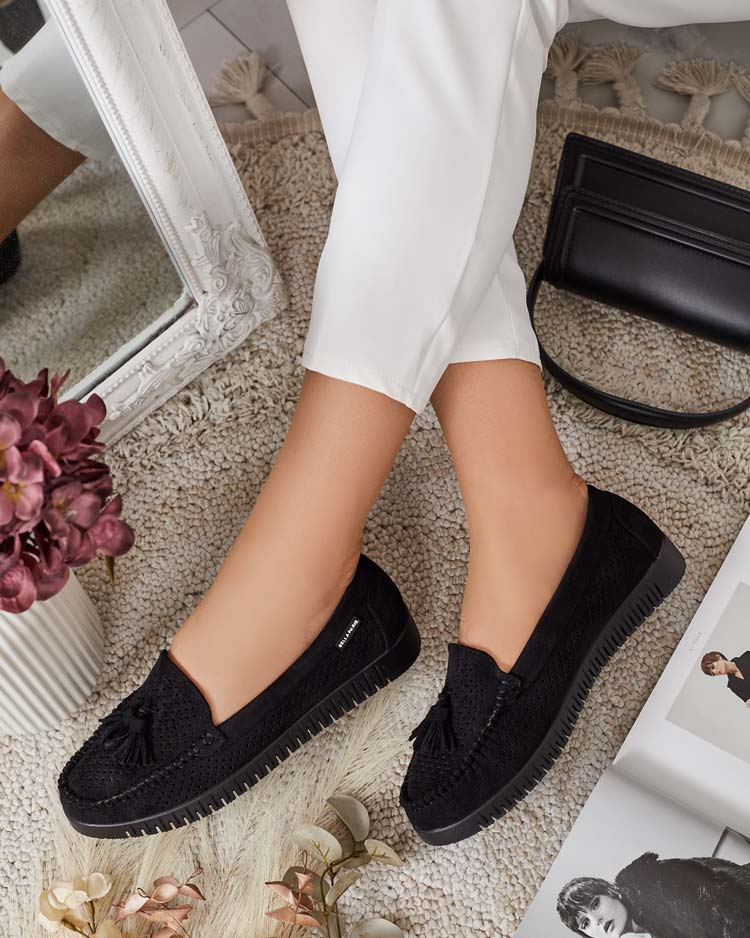 Royalfashion Дамски ажурни мокасини Molaffa