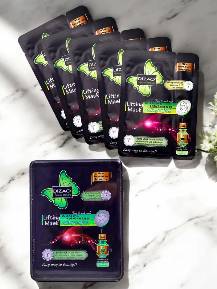 DIZAO - Комплект серум и маска с коензим Q10 и колаген 6г+36г x 10бр