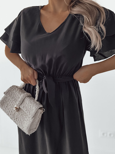 Royalfashion Дамска семпла миди рокля