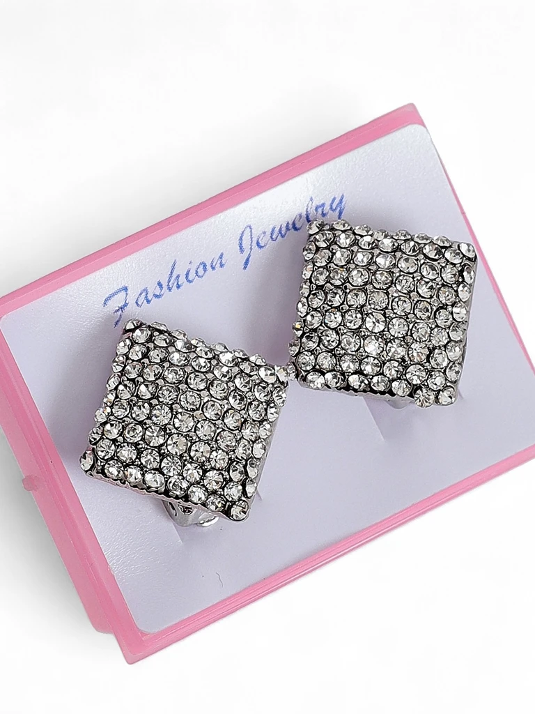 Royalfashion Дамски клипс обеци с цирконии