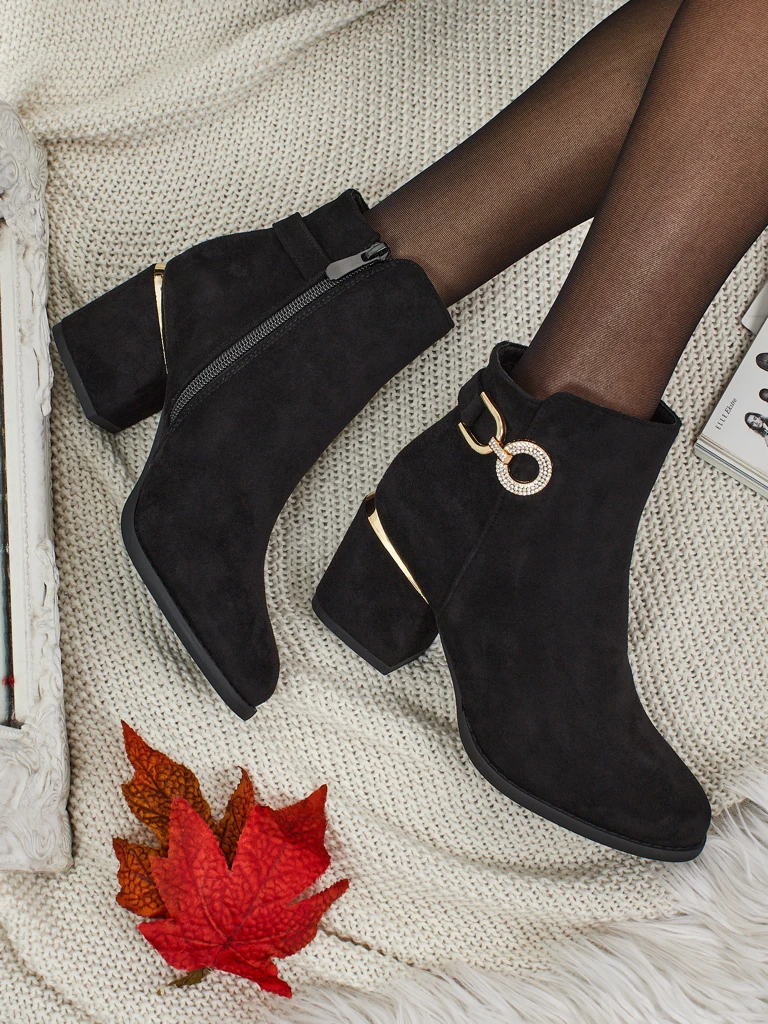 Дамски боти от еко велур на ток Talrima