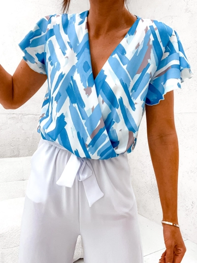 Royalfashion Дълъг дамски гащеризон с принт