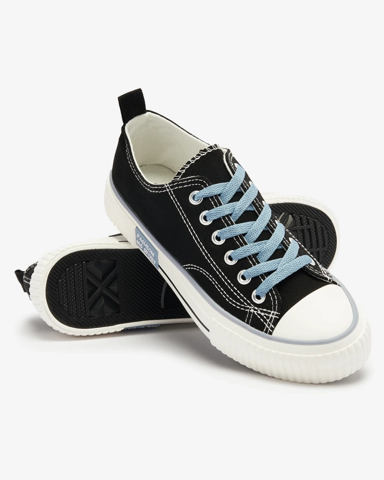 Черни дамски маратонки с връзки Tasabba- Footwear