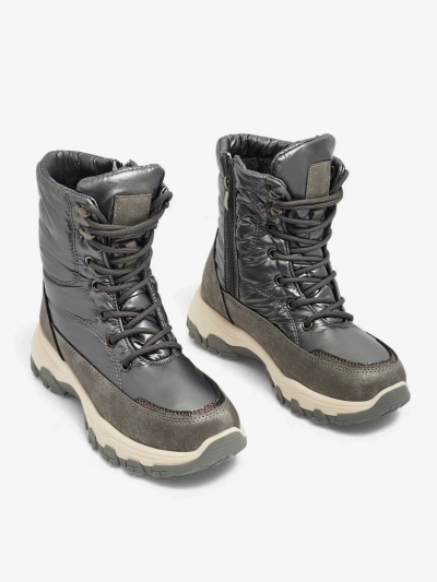 Дамски боти Aurora Сребристи Екологични Ежедневни за Зимата