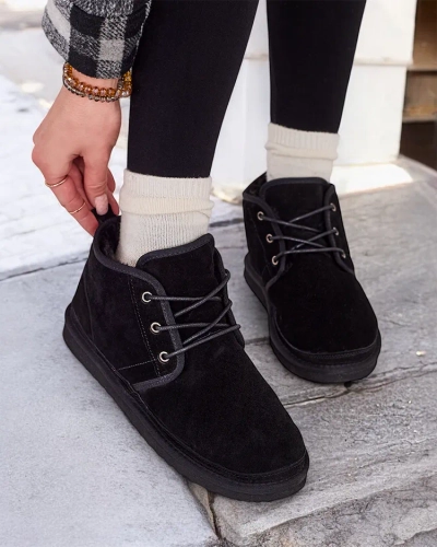 Czarne śniegowce męskie Gavin - Obuwie