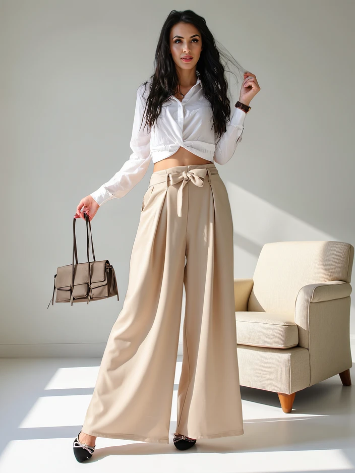 Royalfashion Широки дамски панталони