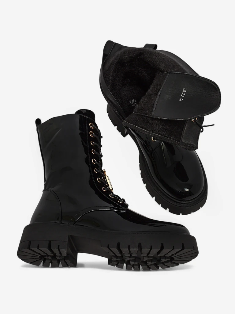 Дамски боти Luna черни кожени елегантни за есента