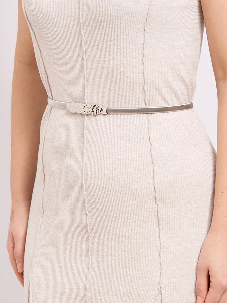 Дамски сребърен колан с украса Letitia – елегантност в металически стил