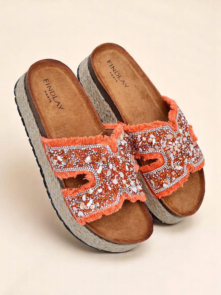 Royalfashion Дамски чехли с украси Candy Candy