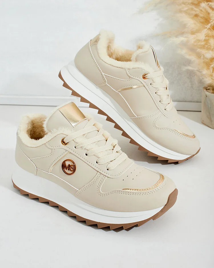 Royalfashion Затоплени дамски маратонки с кожа Boris