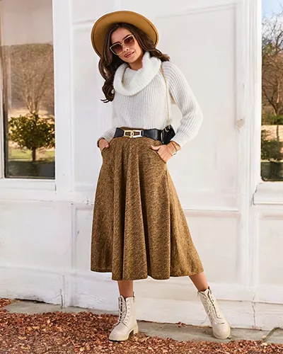 Дамска миди пола на Royalfashion