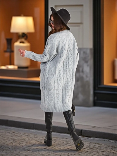 Дамски плетен пончо-пуловер на Royalfashion