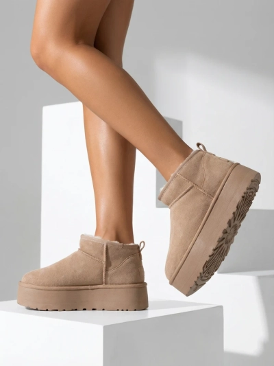 Royalfashion Дамски къси ботуши a'la snow boots Ozozi