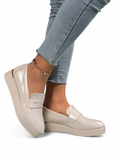 Royalfashion Дамски патентован мокасини Afidale