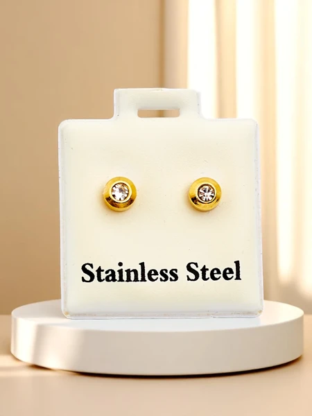 Royalfashion Дамски обеци клипс с цирконий