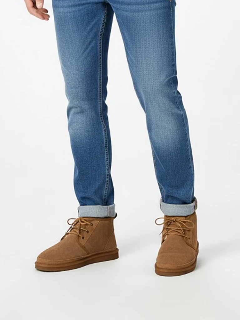 Мъжки боти Luna, кафяви, кожени, ежедневни, за зимата