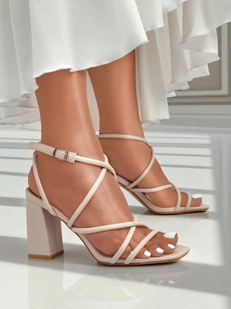 Royalfashion Дамски сандали с дебел ток Elysia