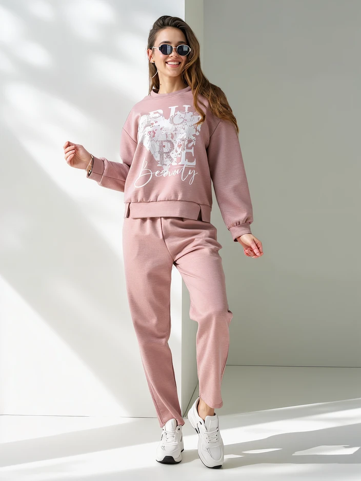 Royalfashion Дамски комплект от вискоза с печат