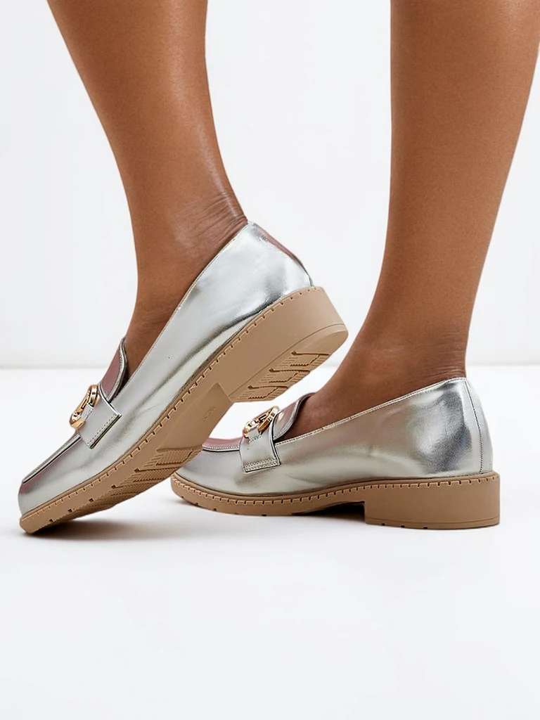 Дамски мокасини Royalfashion, изработени от матов еко-естествена кожа Bayla