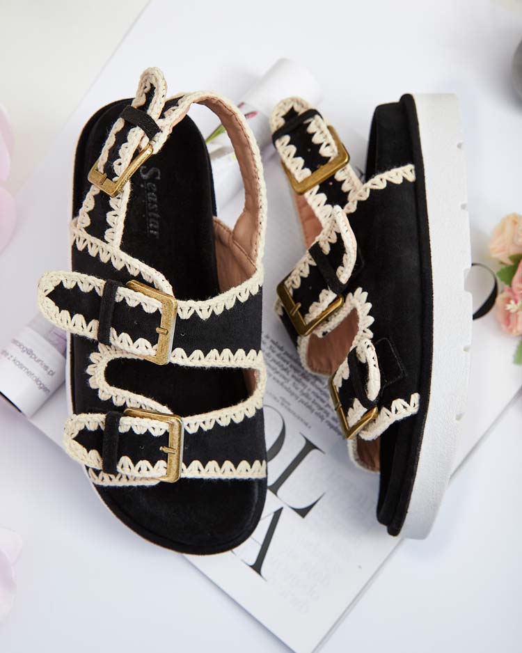 Royalfashion Дамски сандали Lunnay eko от велур