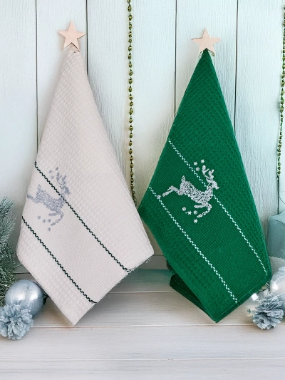 Royalfashion Коледен комплект кърпи Happy New Year