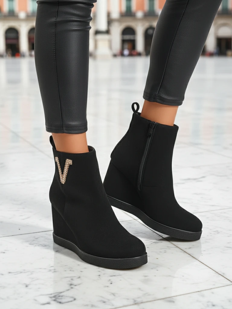 Royalfashion Дамски ботуши на токчета Nerias