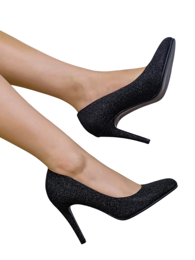 Royalfashion дамски бляскави обувки на токчета Shinles