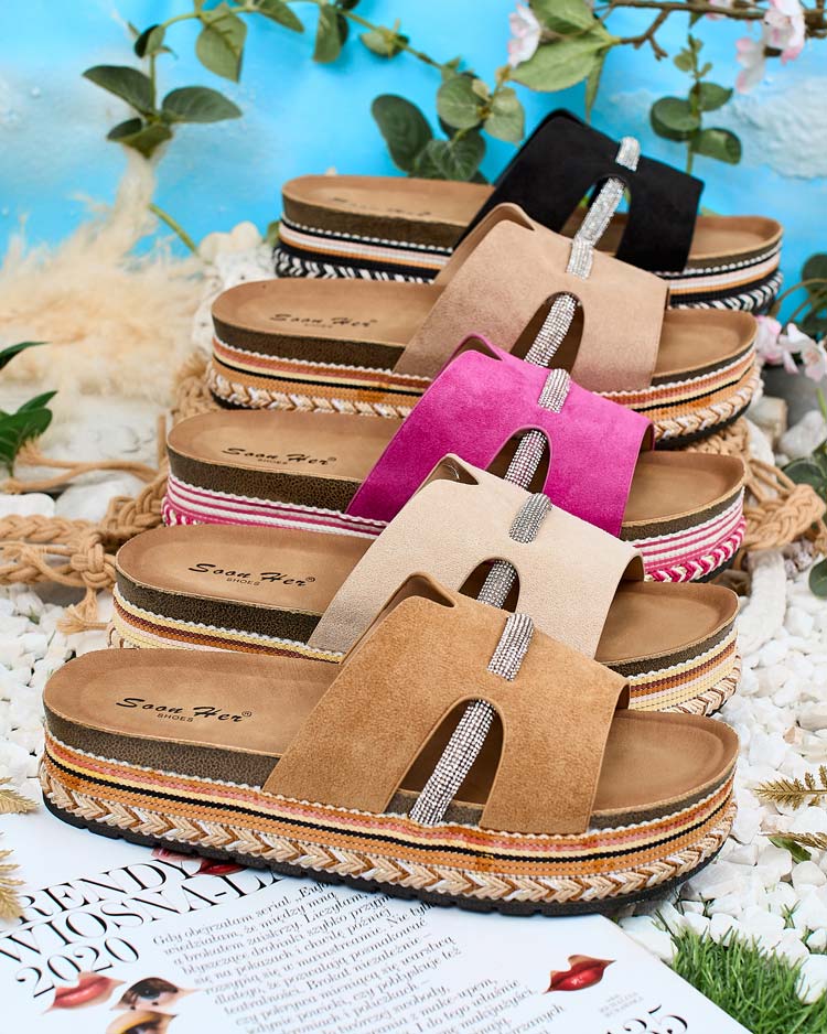 Royalfashion Дамски джапанки Orolta с цирконий