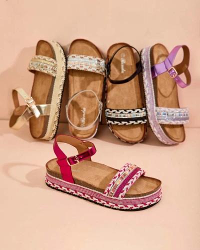 Royalfashion Дамски сандали с бродерия Mussir