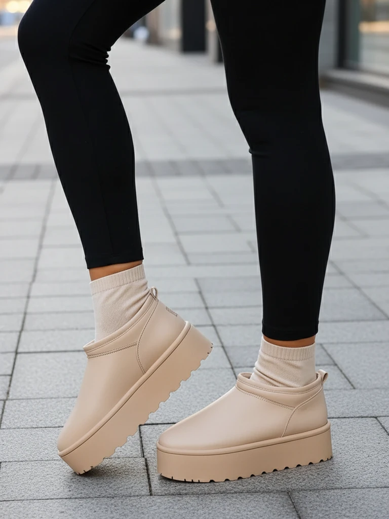 Royalfashion Дамски къси ботуши a'la snow boots Ozozi