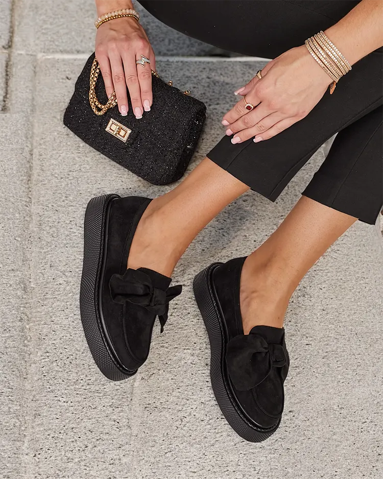 Royalfashion Дамски полуобувки с панделка Eriz