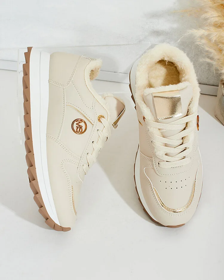 Royalfashion Затоплени дамски маратонки с кожа Boris