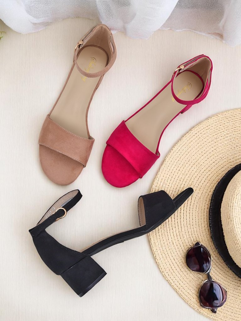 Royalfashion Дамски сандали на нисък ток SoftHeels