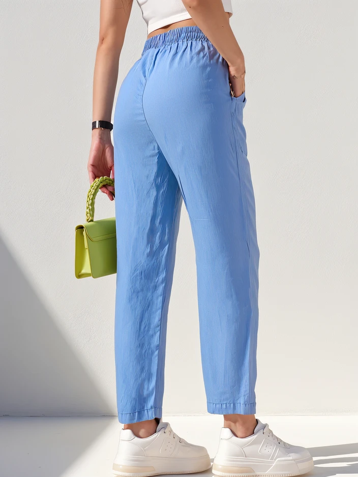 Royalfashion Прави дамски панталони от тъкан 7/8